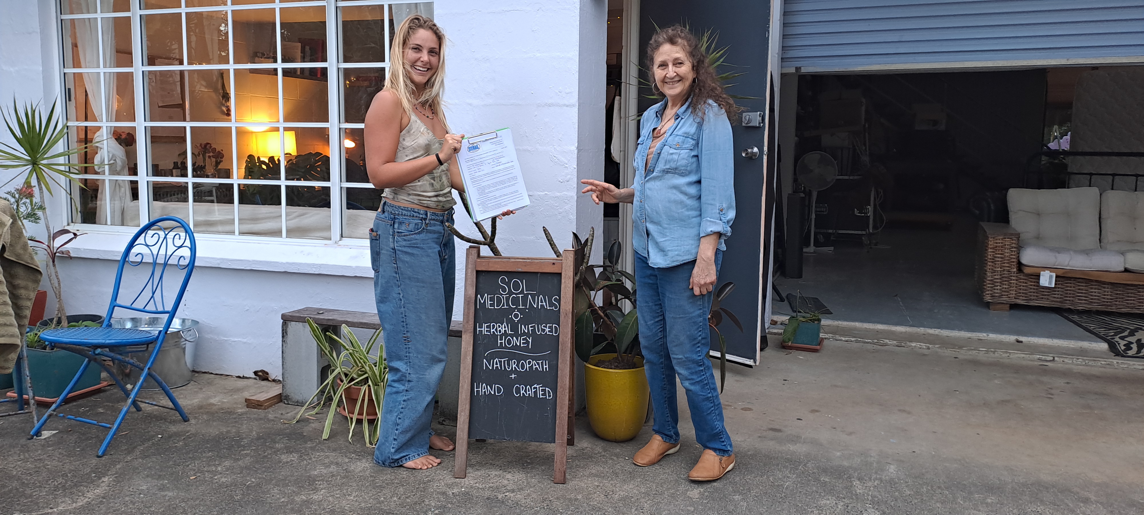 Siena Morten from Sol Medicinals with Lydia Kindred from Northern Rivers Rail Ltd