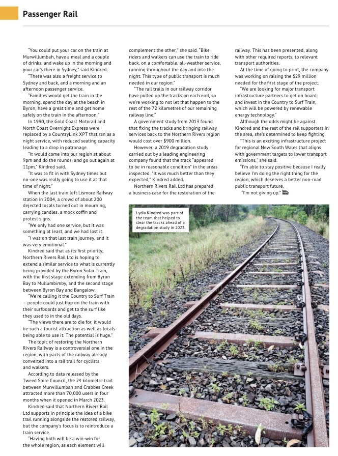 Page 2 of the Rail Express Magazine Feature.