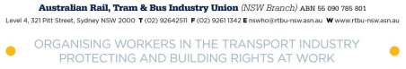 Rail Tram and Bus Union Letterhead Footer